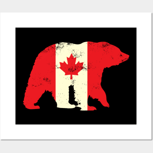 Canadian Maple Leaf Bear Posters and Art